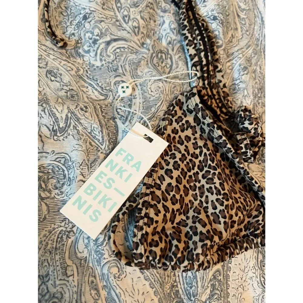 NWT Frankie’s Bikinis Leopard Print Bikini Set Size M 🐆✨